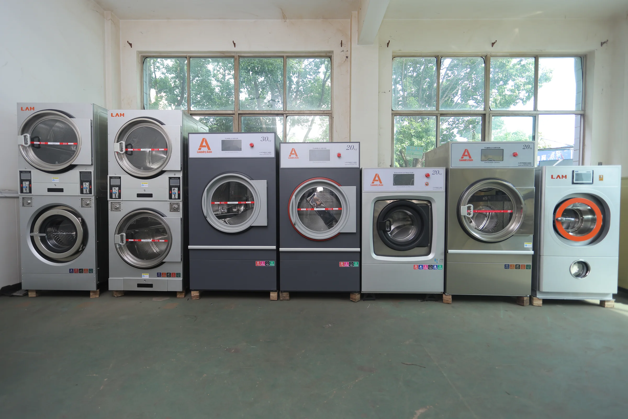 Laundry Aide commercial washers and tumble dryers in multiple capacities